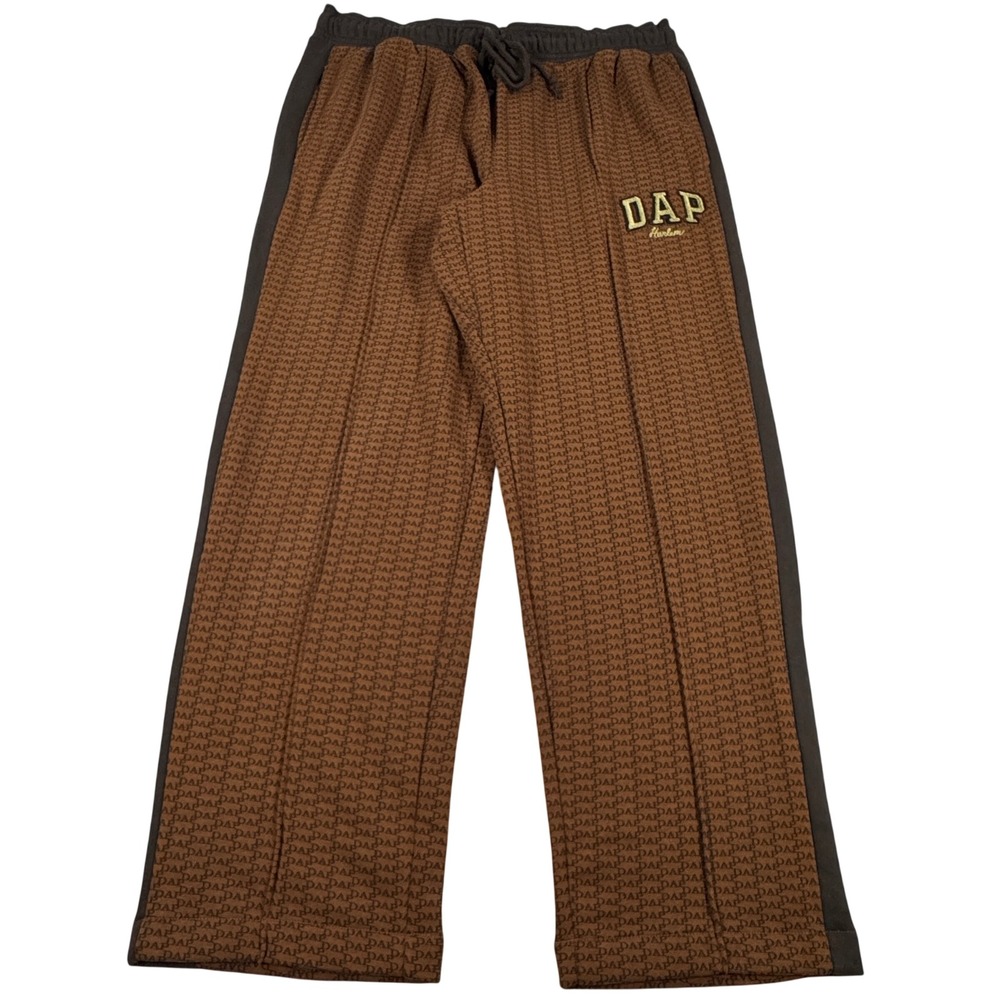 Gap x Dapper Dan Harlem Logo Print Sweatpants Brown XL Monogram Joggers